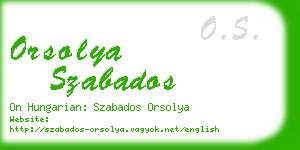 orsolya szabados business card